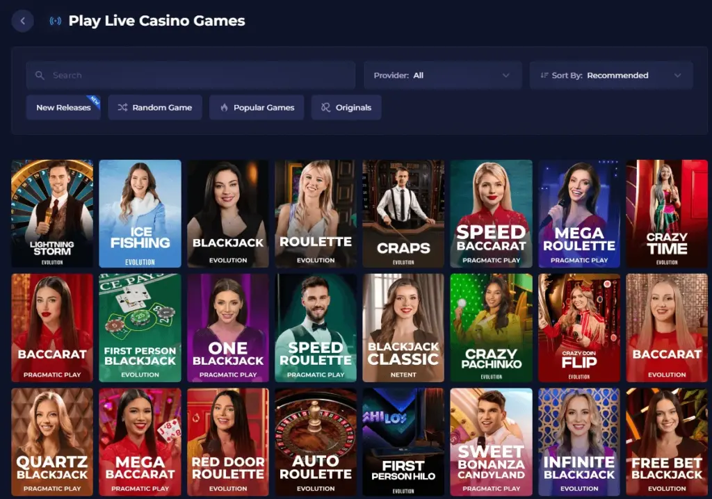 live casino games
