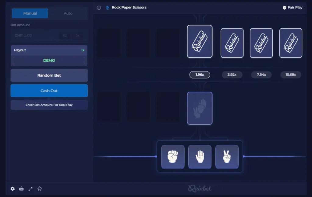Rock Paper Scissors rainbet