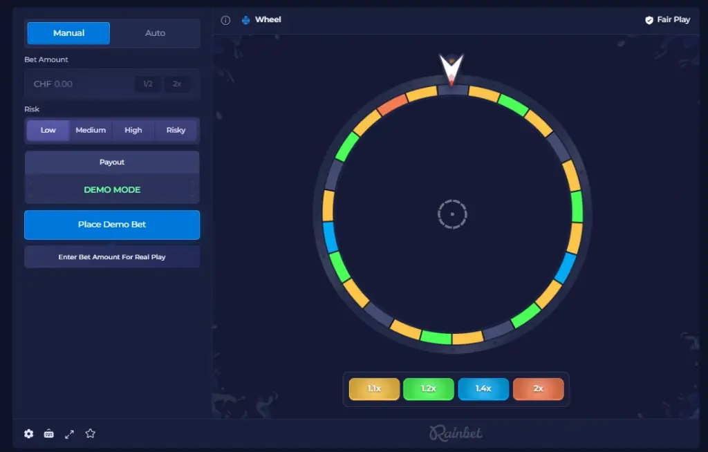 Rainbet wheel