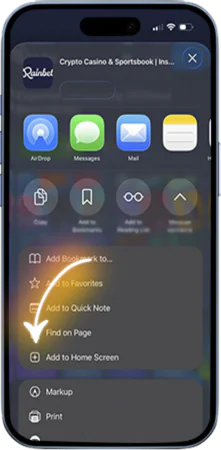 Select Add to Home Screen