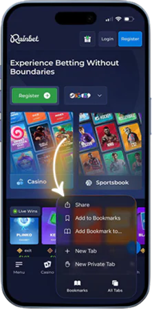 Tap Share button in Safari on iPhone